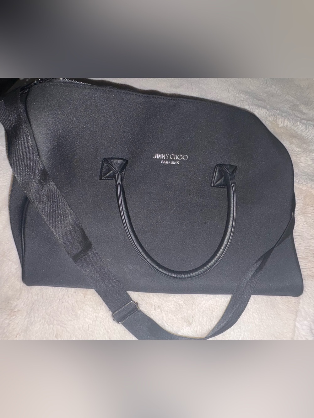 Jimmy Choo Black Structured Tote with Logo